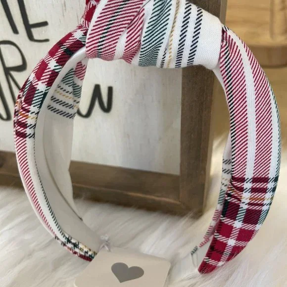 ❣️ The Children's Place Toddler Girls VALENTINES Plaid Headband NWT - Picture 2 of 3